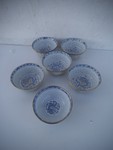6 cuencos de porcelana oriental