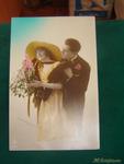Postal romantica- enamorados 1920