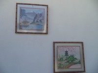 2 cuadros orientales en telas