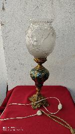 lampara de bronce y ceramica