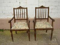 2 sillones madera de nogal antiguo
