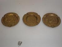 3 ceniceros de bronce