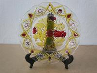 Plato de cristal tallados frutas