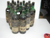 16 botellas de vino tinto antiguo año 1970 Ribalta